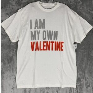 MAD ENGINE I AM MY‎ OWN VALENTINE Graphic T Shirt White XL